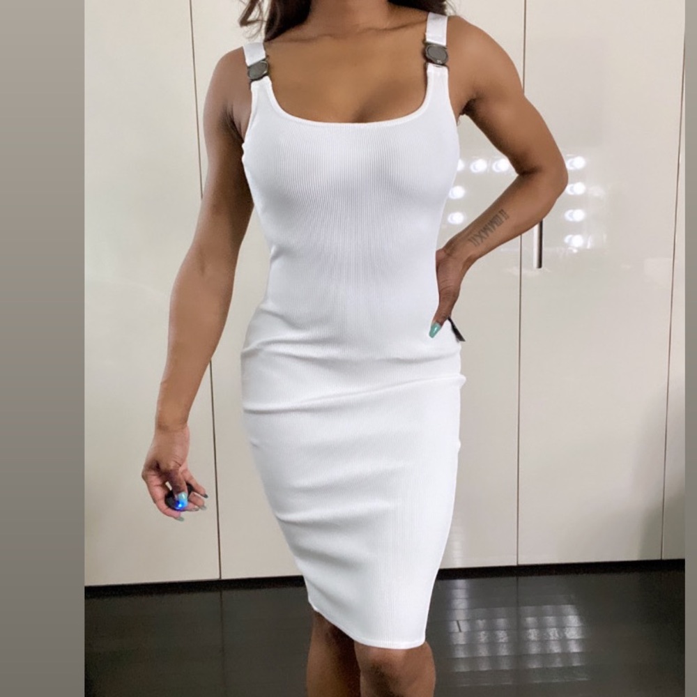 Buckle Strap Bandage Dress